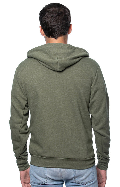 Royal Apparel 25050 Unisex Triblend Fleece Zip Hoodie - Tri Army
