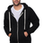 Royal Apparel 25050 Unisex Triblend Fleece Zip Hoodie - Tri Black