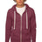 Royal Apparel 25050 Unisex Triblend Fleece Zip Hoodie - Tri Burgundy