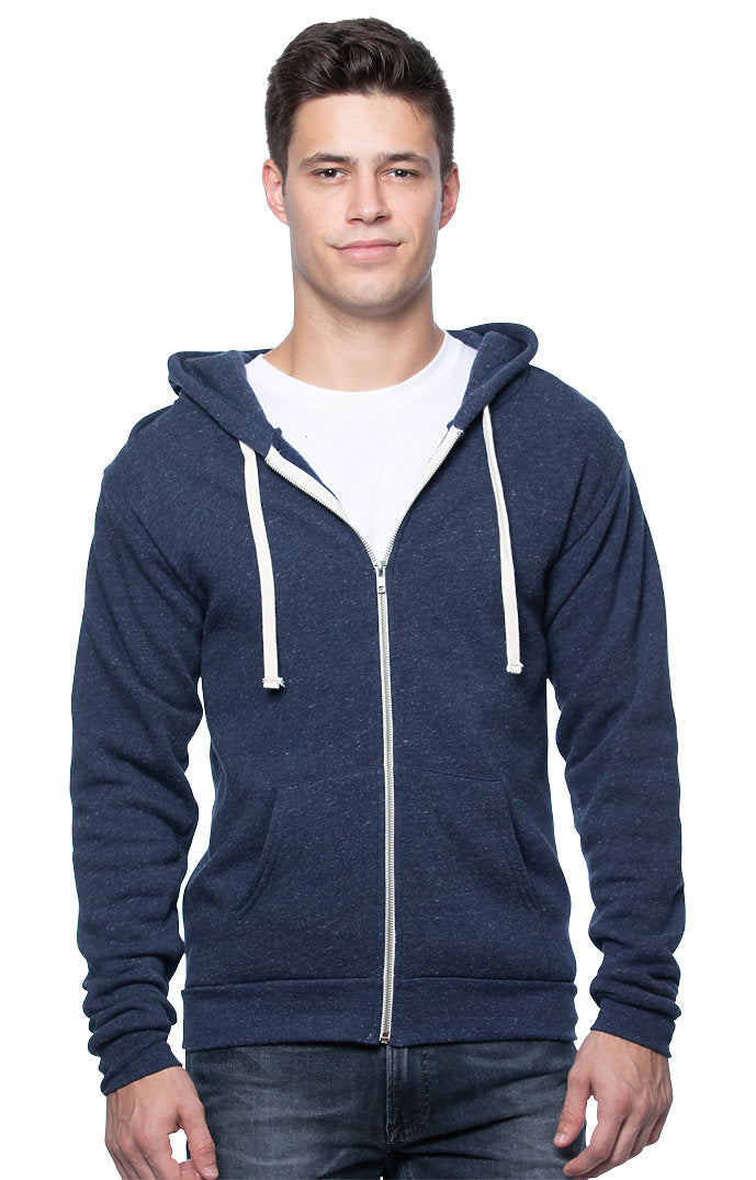 Royal Apparel 25050 Unisex Triblend Fleece Zip Hoodie - Tri Denim Navy