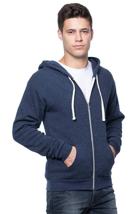Royal Apparel 25050 Unisex Triblend Fleece Zip Hoodie - Tri Denim Navy