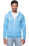 Royal Apparel 25050 Unisex Triblend Fleece Zip Hoodie - Tri Pool