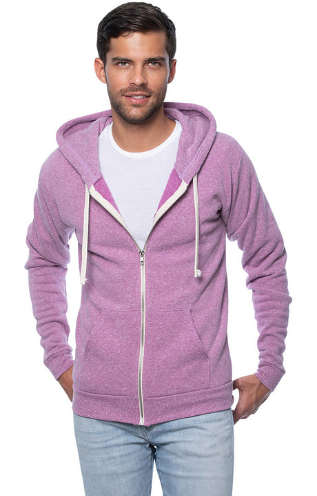 Royal Apparel 25050 Unisex Triblend Fleece Zip Hoodie - Tri Purple