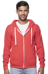 Royal Apparel 25050 Unisex Triblend Fleece Zip Hoodie - Tri Red