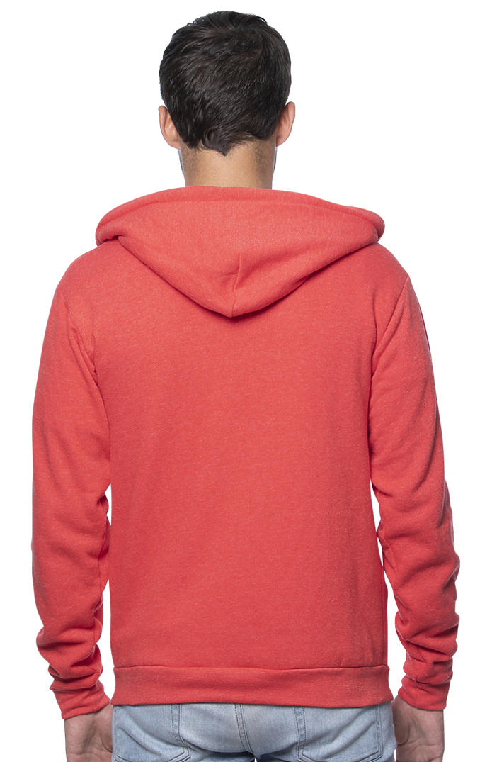 Royal Apparel 25050 Unisex Triblend Fleece Zip Hoodie - Tri Red