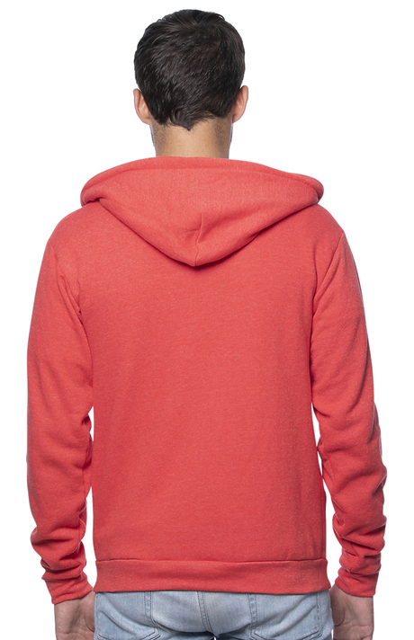 Royal Apparel 25050 Unisex Triblend Fleece Zip Hoodie - Tri Red
