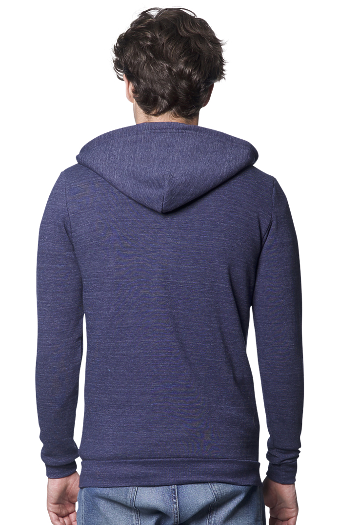 Royal Apparel 25050 Unisex Triblend Fleece Zip Hoodie - Tri True Navy