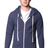 Royal Apparel 25050 Unisex Triblend Fleece Zip Hoodie - Tri True Navy