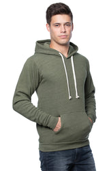 Royal Apparel 25055 Unisex Triblend Fleece Pullover Hoodie - Tri Army