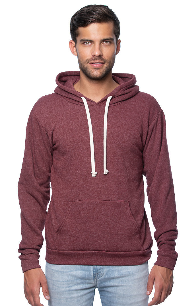Royal Apparel 25055 Unisex Triblend Fleece Pullover Hoodie - Tri Burgundy