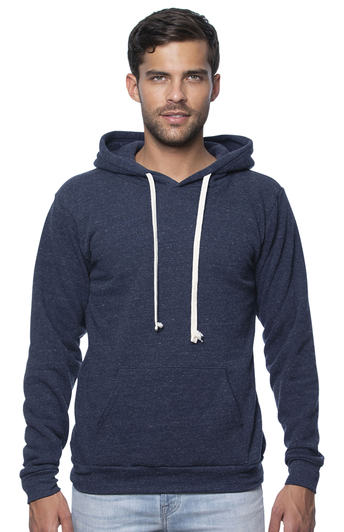 Royal Apparel 25055 Unisex Triblend Fleece Pullover Hoodie - Tri Denim Navy
