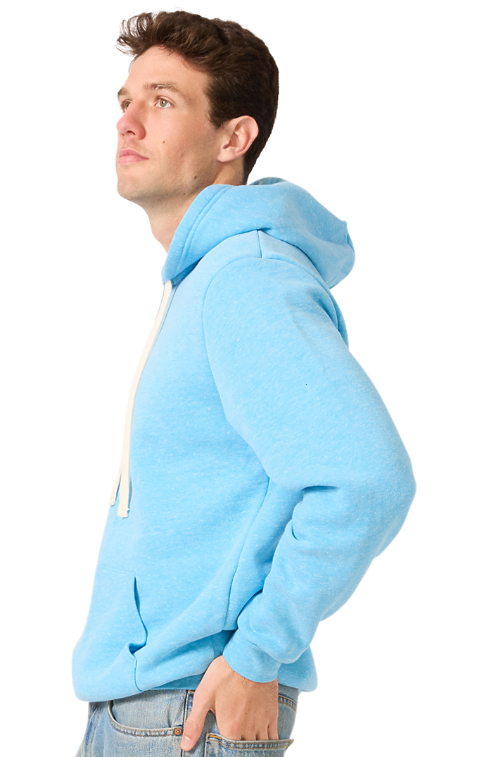 Royal Apparel 25055 Unisex Triblend Fleece Pullover Hoodie - Tri Pool