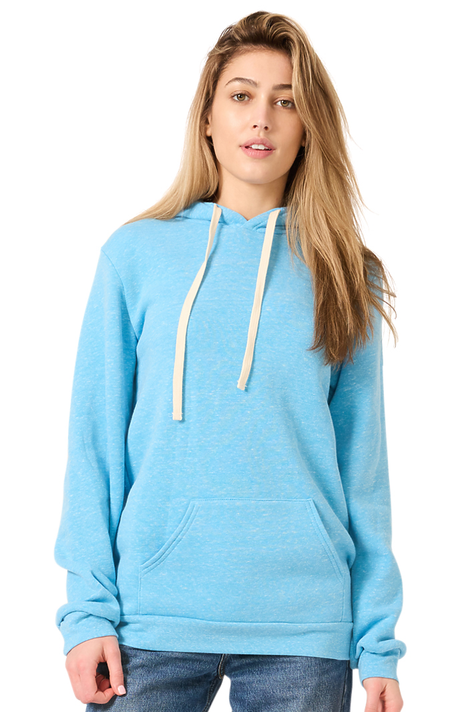 Royal Apparel 25055 Unisex Triblend Fleece Pullover Hoodie - Tri Pool