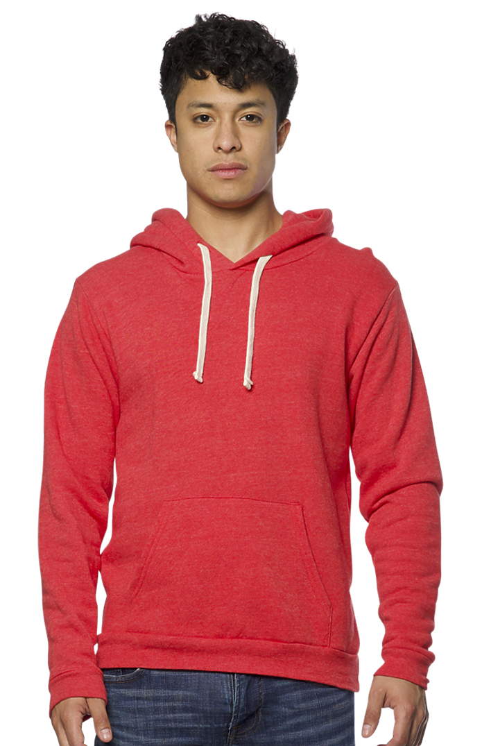 Royal Apparel 25055 Unisex Triblend Fleece Pullover Hoodie - Tri Red