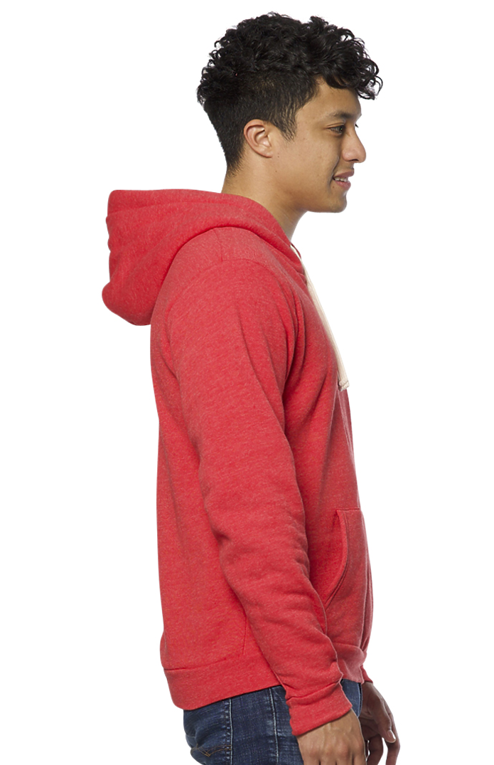 Royal Apparel 25055 Unisex Triblend Fleece Pullover Hoodie - Tri Red