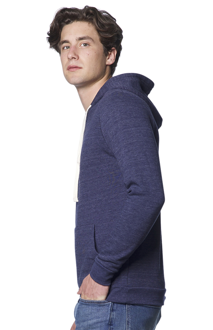 Royal Apparel 25055 Unisex Triblend Fleece Pullover Hoodie - Tri True Navy
