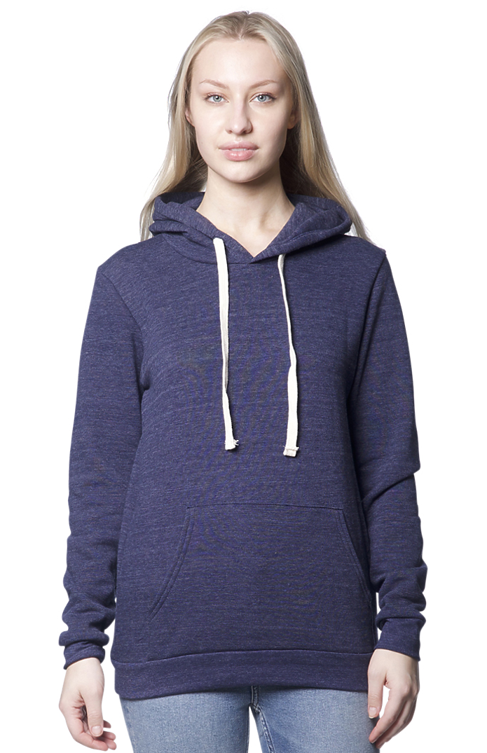 Royal Apparel 25055 Unisex Triblend Fleece Pullover Hoodie - Tri True Navy