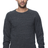 Royal Apparel 25059 Unisex Triblend Fleece Raglan Crew Sweatshirt - Tri Onyx