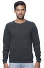 Royal Apparel 25059 Unisex Triblend Fleece Raglan Crew Sweatshirt - Tri Onyx