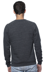 Royal Apparel 25059 Unisex Triblend Fleece Raglan Crew Sweatshirt - Tri Onyx