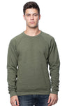 Royal Apparel 25059 Unisex Triblend Fleece Raglan Crew Sweatshirt - Tri Army
