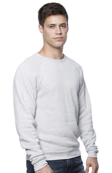 Royal Apparel 25059 Unisex Triblend Fleece Raglan Crew Sweatshirt - Tri Ash