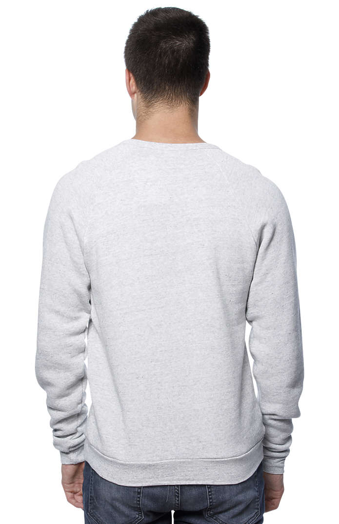 Royal Apparel 25059 Unisex Triblend Fleece Raglan Crew Sweatshirt - Tri Ash