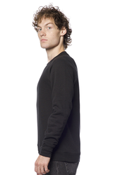 Royal Apparel 25059 Unisex Triblend Fleece Raglan Crew Sweatshirt - Tri Black
