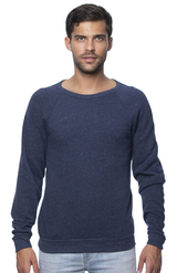 Royal Apparel 25059 Unisex Triblend Fleece Raglan Crew Sweatshirt - Tri Denim Navy