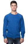 Royal Apparel 25059 Unisex Triblend Fleece Raglan Crew Sweatshirt - Tri Deep Royal