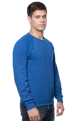 Royal Apparel 25059 Unisex Triblend Fleece Raglan Crew Sweatshirt - Tri Deep Royal