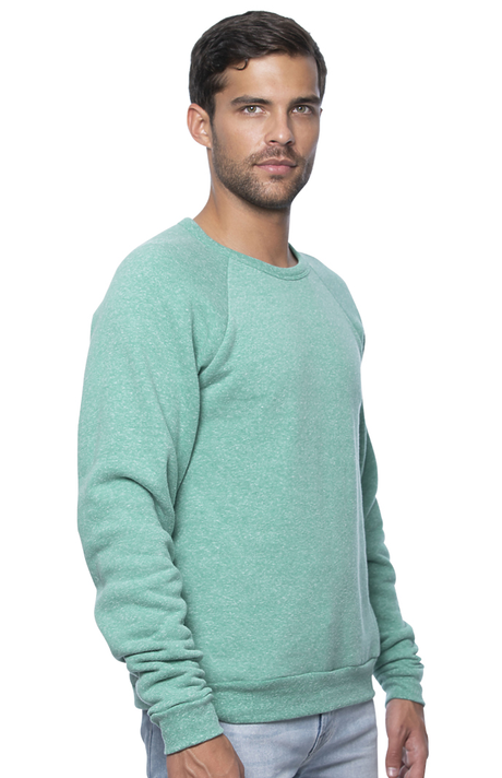 Royal Apparel 25059 Unisex Triblend Fleece Raglan Crew Sweatshirt - Tri Kelly
