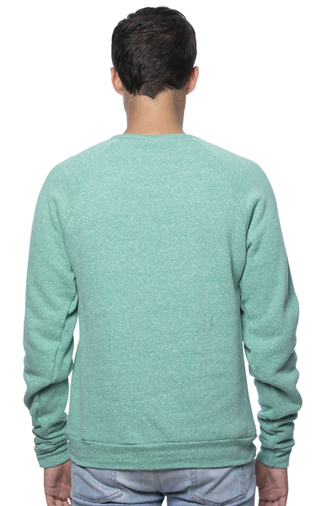 Royal Apparel 25059 Unisex Triblend Fleece Raglan Crew Sweatshirt - Tri Kelly