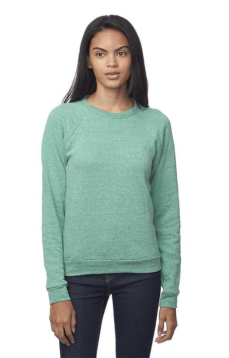 Royal Apparel 25059 Unisex Triblend Fleece Raglan Crew Sweatshirt - Tri Kelly
