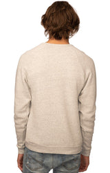 Royal Apparel 25059 Unisex Triblend Fleece Raglan Crew Sweatshirt - Tri Oatmeal