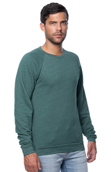 Royal Apparel 25059 Unisex Triblend Fleece Raglan Crew Sweatshirt - Tri Pine