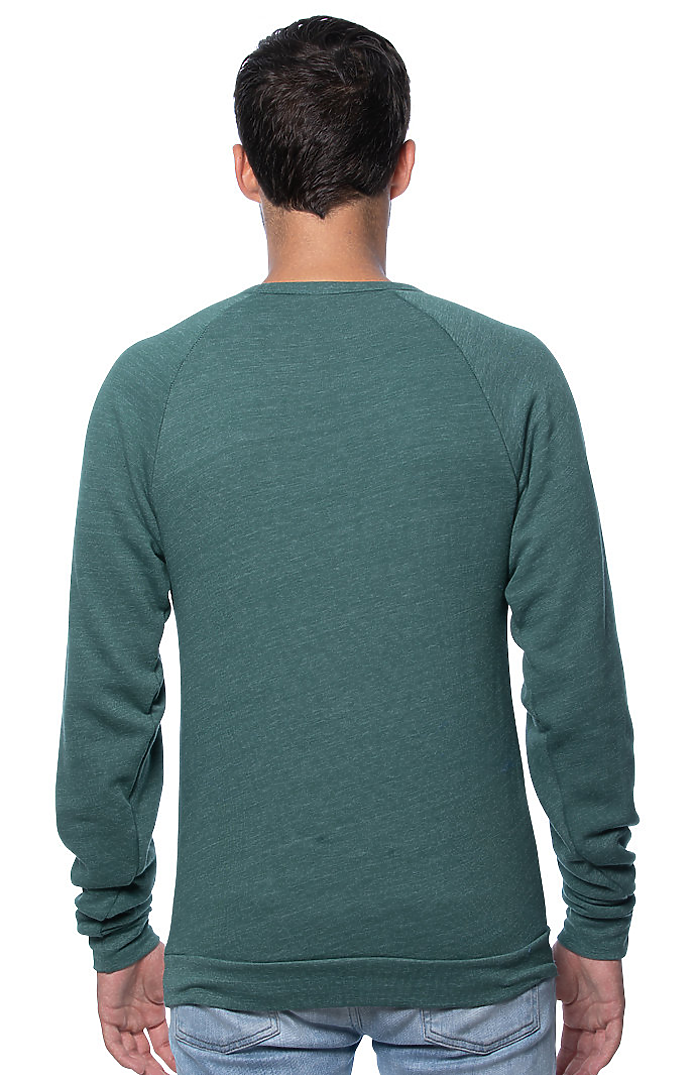 Royal Apparel 25059 Unisex Triblend Fleece Raglan Crew Sweatshirt - Tri Pine