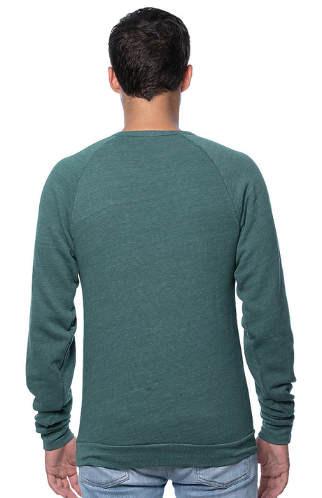 Royal Apparel 25059 Unisex Triblend Fleece Raglan Crew Sweatshirt - Tri Pine