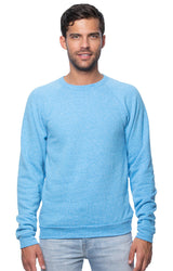 Royal Apparel 25059 Unisex Triblend Fleece Raglan Crew Sweatshirt - Tri Pool
