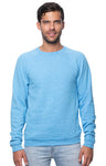 Royal Apparel 25059 Unisex Triblend Fleece Raglan Crew Sweatshirt - Tri Pool