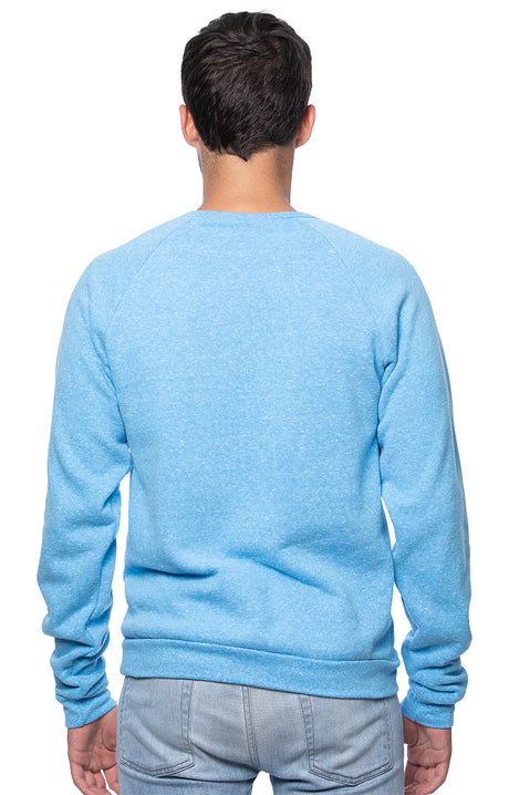 Royal Apparel 25059 Unisex Triblend Fleece Raglan Crew Sweatshirt - Tri Pool