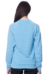 Royal Apparel 25059 Unisex Triblend Fleece Raglan Crew Sweatshirt - Tri Pool