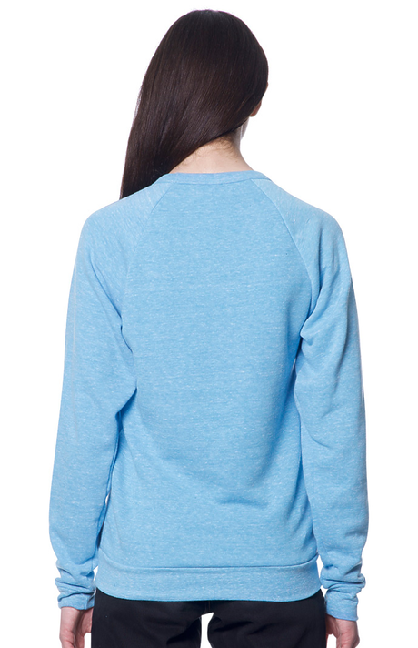 Royal Apparel 25059 Unisex Triblend Fleece Raglan Crew Sweatshirt - Tri Pool