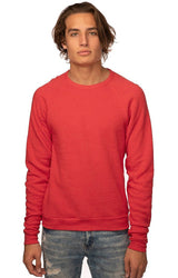 Royal Apparel 25059 Unisex Triblend Fleece Raglan Crew Sweatshirt - Tri Red
