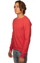 Royal Apparel 25059 Unisex Triblend Fleece Raglan Crew Sweatshirt - Tri Red