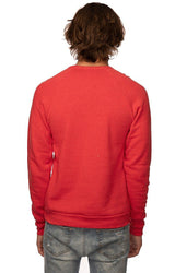 Royal Apparel 25059 Unisex Triblend Fleece Raglan Crew Sweatshirt - Tri Red