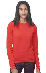 Royal Apparel 25059 Unisex Triblend Fleece Raglan Crew Sweatshirt - Tri Red