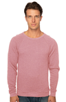 Royal Apparel 25059 Unisex Triblend Fleece Raglan Crew Sweatshirt - Tri Desert Rose