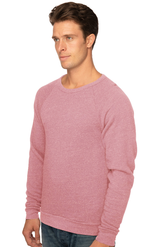 Royal Apparel 25059 Unisex Triblend Fleece Raglan Crew Sweatshirt - Tri Desert Rose