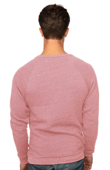 Royal Apparel 25059 Unisex Triblend Fleece Raglan Crew Sweatshirt - Tri Desert Rose